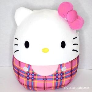 HELLO KITTY 😺 Pink Plaid Hello Kitty & Friends Sanrio Original Squishmallow NWT
